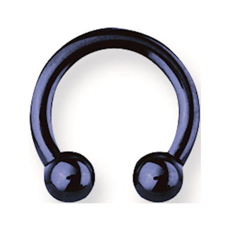 Solid Titanium Circ BB 12G (2mm) 7/16 (12mm) Dia w 5mm Balls Cobalt Blu Titanium