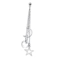 thumbnail image 1 of Pendientes de aleación con diseño y estrella Sunnimix tamaño general estilo plata, 1 of 8