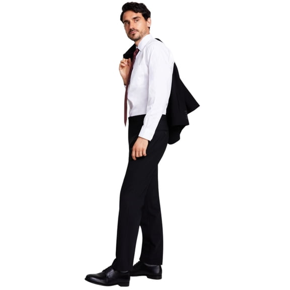Brooks Brothers Mens Classic fit Dress Pants 40 / 30 Black Solid Stretch