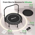 thumbnail image 2 of BCAN BT2 40-Inch Adult Mini Rebounder Trampoline, 450-pound weight capacity, adjustable handrails, and a Silent Resistance Band Design, suitable for indoor and outdoor home workouts, 2 of 9