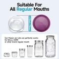 thumbnail image 3 of 【12 Piece】Regular Mouth Mason Jar Lids, Multi Color Plastic Lids for Mason Jars with Silicone Rings for Ball, Kerr and More, Thickened Leak-Proof Canning Lids Regular Mouth, 3 of 5