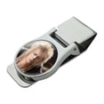 thumbnail image 1 of Labyrinth Goblin King David Bowie Portrait Satin Chrome Plated Metal Money Clip, 1 of 4
