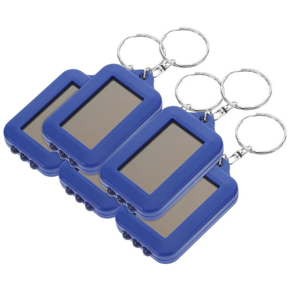 5pcs Led Solar Keychain Flashlight Flashlight Solar Keyring Flashlights For Emergencies Solar Flashlights Mini Keychain Flashlight For Emergency