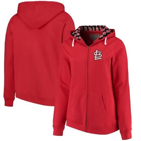 St Clairsville Ohio Zip St. Louis Cardinals Soft as a Grape Women's Plus Size Pennant Race Full-Zip Hoodie - Red ()