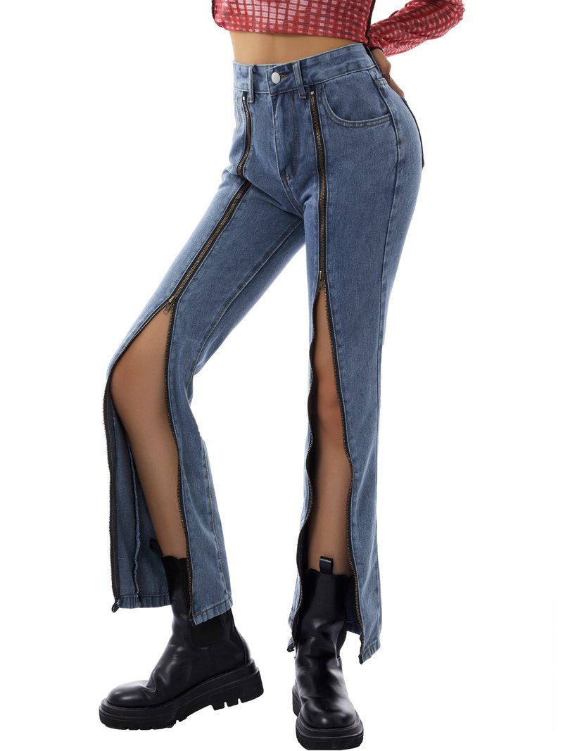 Genuiskids Women's High Waist Casual Long Pants 90s Color Block