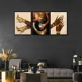 thumbnail image 2 of Black Woman Canvas Wall Art Modernity Fashion Painting Pictures Wall Decor African American Black Female Posters Prints Artwork for Bathroom Bedroom Living Room Home Decoration, 2 of 6