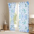 thumbnail image 3 of jejeloiu Kawaii Flower Floral Blackout Curtains Set of 2 (52x84 Each),Cartoon Bow Knot Window Curtains,Blue Green Curtains and Drapes For Girls Teens,Luxury Bedroom Decor, 3 of 6