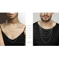 thumbnail image 6 of Miabella Italian 18K Gold Over Sterling Silver 1.5mm Rope Chain Necklace for Women Men | Made in Italy (sterling silver, Length 18 Inches), 6 of 6