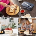 thumbnail image 3 of Bxaolu Large Plastic Butter Dish With Lid And Knife, Food Grade, Dishwasher Safe Butter Holder Keeper With Cover For Kitchen Refrigerator White Butter Container, 3 of 6