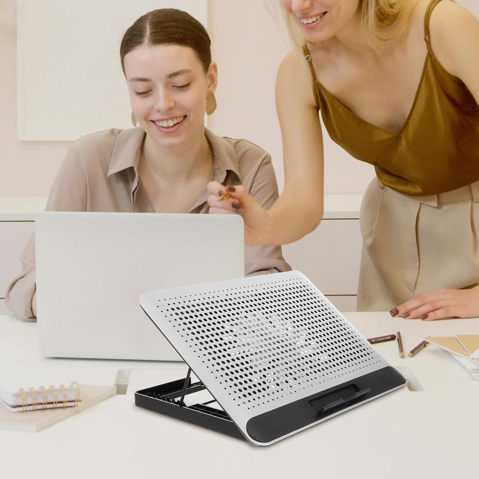 TABLZONE Quiet Laptop Cooling Pad with Skid Resistant Design and Rotary Fan Control for Home Pc