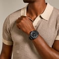 thumbnail image 5 of Fossil Machine Reloj de tres manecillas de acero inoxidable y cuarzo de 49 mm para hombre Color: Negro (Modelo: FS5971), 5 of 5