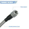 thumbnail image 3 of Universal AN-6 Fuel Line Kit Braided Oil Fuel Line Hose Stainless Steel Silver Tone Black 1 Set, 3 of 6