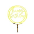 thumbnail image 1 of Round Happy Birthday Letter Cake Stick Handmade Cake Topper Acrylic DIY Cupcake Cake Smash Candle Party Handmade Stick, 1 of 6
