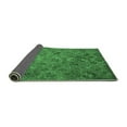 thumbnail image 2 of Ahgly Company Indoor Rectangle Abstract Emerald Green Contemporary Area Rugs, 2' x 5', 2 of 4