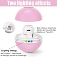 thumbnail image 4 of AMERTEER Rolling Smart Ball USB Rechargeable Electric Rotating Ball with Feather and Bell Colorful LED Automatic Rotating Cat Toy Ball Interactive Smart Ball Pet Toys for Cat Dog, 4 of 8