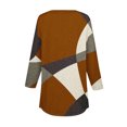 thumbnail image 5 of SwiftWear Blouse for Women Trendy 3/4 V-Neck Button Tops Summer Geometric Patterns Casual Tees 2025, 5 of 5