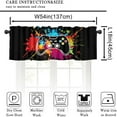 thumbnail image 2 of Gamepad Curtain Valances，Window Boys Girls Game Controller Valance Treatments Cool Playing Gamer Half Curtains Short Topper for Bedroom, Kitchen, Living Room, 54x18in, 2 of 6