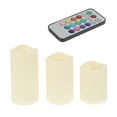 thumbnail image 3 of WHAMVOX 3pcs flickering flameless candles LED Candles Multi Pillar Decorative Atmosphere, 3 of 5