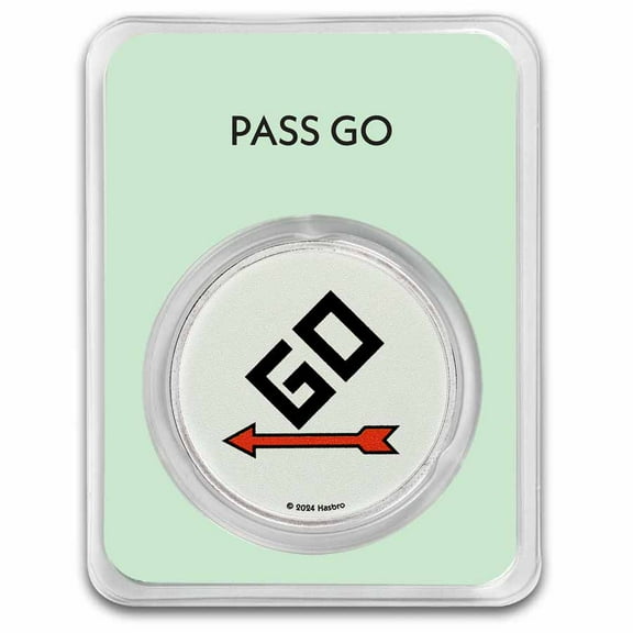 2024 Samoa 1 oz Silver Monopoly Board Space: Pass Go with TEP