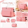 thumbnail image 4 of Insulated Reusable Lunch Bag Adult Large Lunch Box for Women and Men with Adjustable Shoulder Strap,Front Zipper Pocket and Dual Large Mesh Side Pockets, 4 of 6