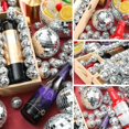 thumbnail image 2 of 100 bolas de discoteca colgantes de Funtery, color plateado, de 3 a 10 cm, 2 of 7