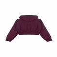 thumbnail image 5 of Forever 21 Cropped Embellished Hoodie, Color- Burgundy, Size- S, 5 of 5