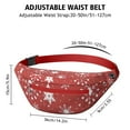 thumbnail image 3 of Fanny Pack Red Christmas Snowflake Pattern Waist Pack Bag,Running Cross Bag,Waterproof Large Fanny Packs for Women Men for Travel Running Hiking Cycling, 3 of 6