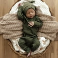 thumbnail image 1 of Nouveau-né Bébé Garçon Fille Rompers Combinaison Combinaison Combinaison Tenue de Jeu avec Chapeau, 1 of 6