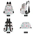 thumbnail image 2 of Fashion Quilted Backpack for Women Lightweight Travel Daypack Casual Bag for Shopping Travel Musical Notes and Instruments S, 2 of 7