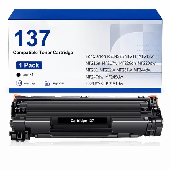 137 Toner Cartridge Compatible with Canon 137 ImageCLASS MF232w MF236n MF244dw MF247dw D570 MF211 Printer(1Pack)