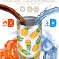thumbnail image 3 of 30 Oz Tumbler Pineapple Flat and Simple Tumbler with Lid and Straw, Birthday Gift Cup for Friend Women Men Coffee Travel Mug Thanksgiving Day Halloween Christmas Gift Water Bottle, 3 of 7