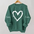 thumbnail image 2 of VKOYWKM Crewneck Sweatshirts Women Valentine's Day Pullover Heart Print Oversized Sweatshirts Romantic Holiday Sweatshirt Casual Long Sleeve Spring Sweatshirts, 2 of 7