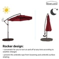 thumbnail image 6 of Boyel Living Outdoor Patio Offset Umbrellas, 10FT Offset Patio Umbrella Hanging Cantilever Market Patio Umbrella w/ Crank&Tilt, Red (Without Base), 6 of 11