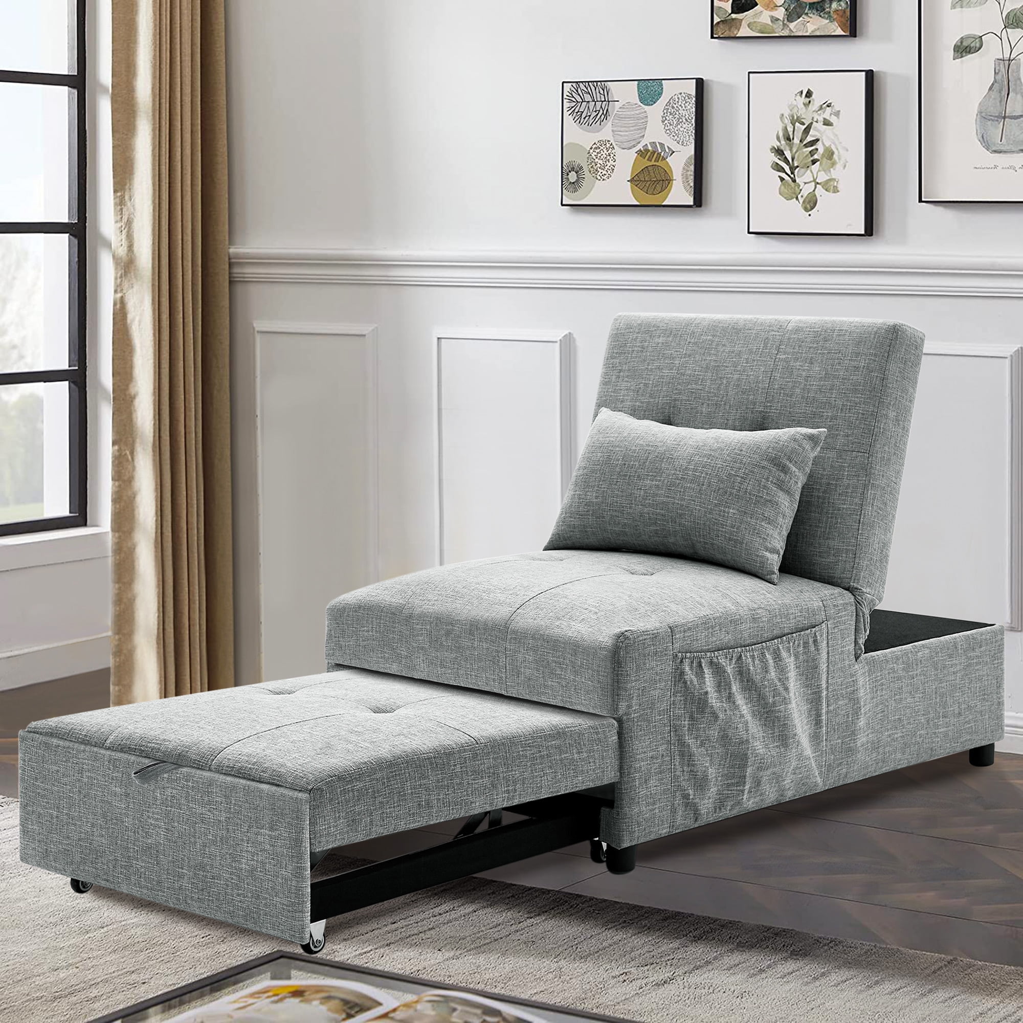 Folding Sofa Bed, Convertible Ottoman Sofa Bed 4 in 1 MultiFunction