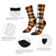 thumbnail image 4 of Balery Orange Plaid Calcetas Largas con Estampado para Hombre y Mujer – Suaves y Transpirables, Talla Única (US 5-11), 4 of 6