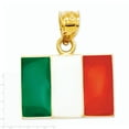 thumbnail image 2 of 14K Yellow Gold Solid Enameled Italy Flag Pendant, 2 of 2