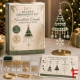 thumbnail image 2 of DIY Christmas Tree Beaded Ornament Kit, Beginner Friendly Holiday Craft Set with Assorted Beads, Wire, Charms & Instructions, Handmade Hanging Christmas Decor, 1 Kit, 2 of 6