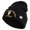 Black, variant on U.S. Army 163rd Armored Brigade Logo Embroidered 12 Inch Solid Knit Cuff Long Beanie Made in USA - Black OSFM
