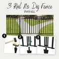 thumbnail image 2 of Yardlink Black Steel 3-Rail Fence Panel, 34 inch H x 47 inch W, 2 of 24
