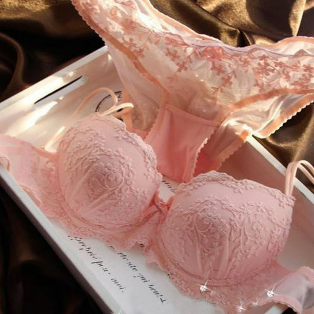 Women's Lingerie Set Bra Top+Thong Push Up Underwear Underwire Panties  Clubwear