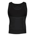 thumbnail image 3 of SDNall Slimming Shirts for Men Mens Body Shaper Buckle Adjustt Belly Shaper Corset Waist Corset Chest Belly Belt Stereotype Invisible Breathable Mens Compression Tank Top (Black,Sizes:M-2XL), 3 of 9
