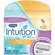 Energizer Schick Intuition Plus Cartridges, 3 ea