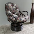 thumbnail image 2 of International Caravan Swivel Rocker Chair with Jacquard Chenille Cushion, 2 of 2