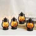 thumbnail image 4 of Halloween LED Hanging Pumpkin Lantern Light Ghost Lamp Candle Light Retro Small Oil Lamp Halloween Party Home Decor Horror Props, 4 of 4