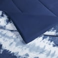 Mainstays Navy Tie Dye 6 Piece Bed in a Bag Comforter Set With Sheets