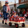thumbnail image 6 of Wooden Garden Wagon with Steel Frame & Removable Sides, Utility Cart with 176 lb Capacity & All-Terrain Tires for Yard Work Garden Camping Beach Picnic Toy Storage, Red+White, 6 of 18