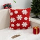 thumbnail image 1 of Funda de almohada navideña con copos de nieve de terciopelo y árbol de Navidad, borde de cojín, decoración navideña, funda de cojín, 1 of 6