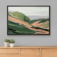 thumbnail image 2 of PixonSign Framed Canvas Print Wall Art Multicolor Paint Stroke Green Valley Nature Wilderness Illustrations Modern Art Decorative Minimal Rustic for Living Room, Bedroom, Office - 16"x24" Black, 2 of 5