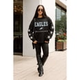 thumbnail image 5 of Women's Gameday Couture  Black Philadelphia Eagles Velocity Relaxed Rhinestone Pullover Sweatshirt, 5 of 6