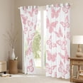 thumbnail image 3 of Homewish Chic Butterflies Black Out Curtains,Cartoon Animal Curtains Pack of 2 (42x63 Each),White Pink Bedroom Curtains For Girls Kids,Microfiber Bedroom Decor, 3 of 6